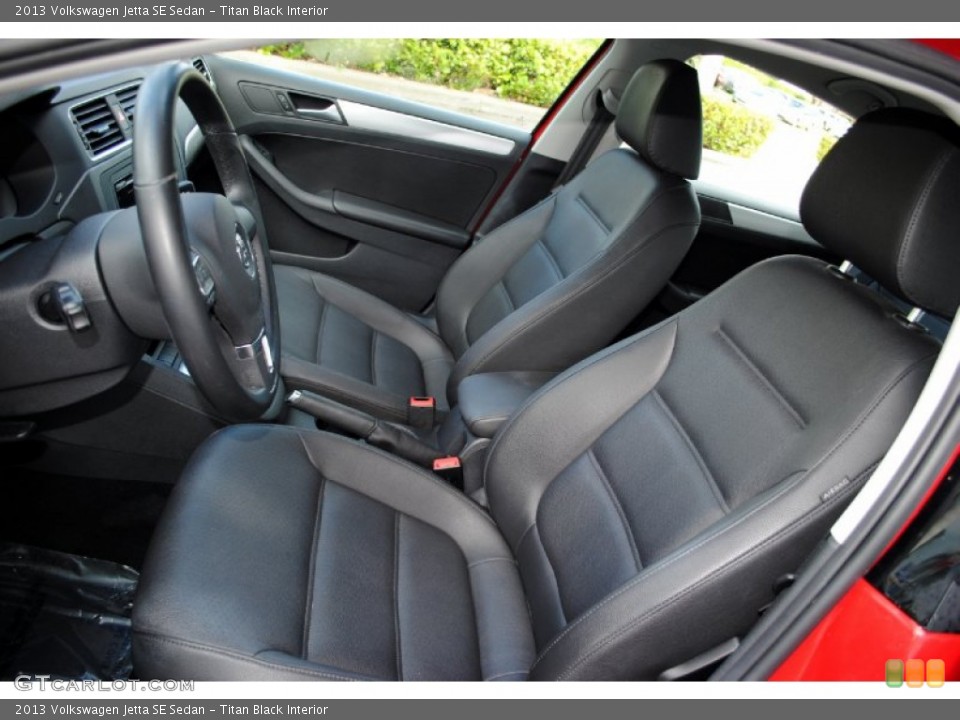 Titan Black Interior Front Seat for the 2013 Volkswagen Jetta SE Sedan #107458696