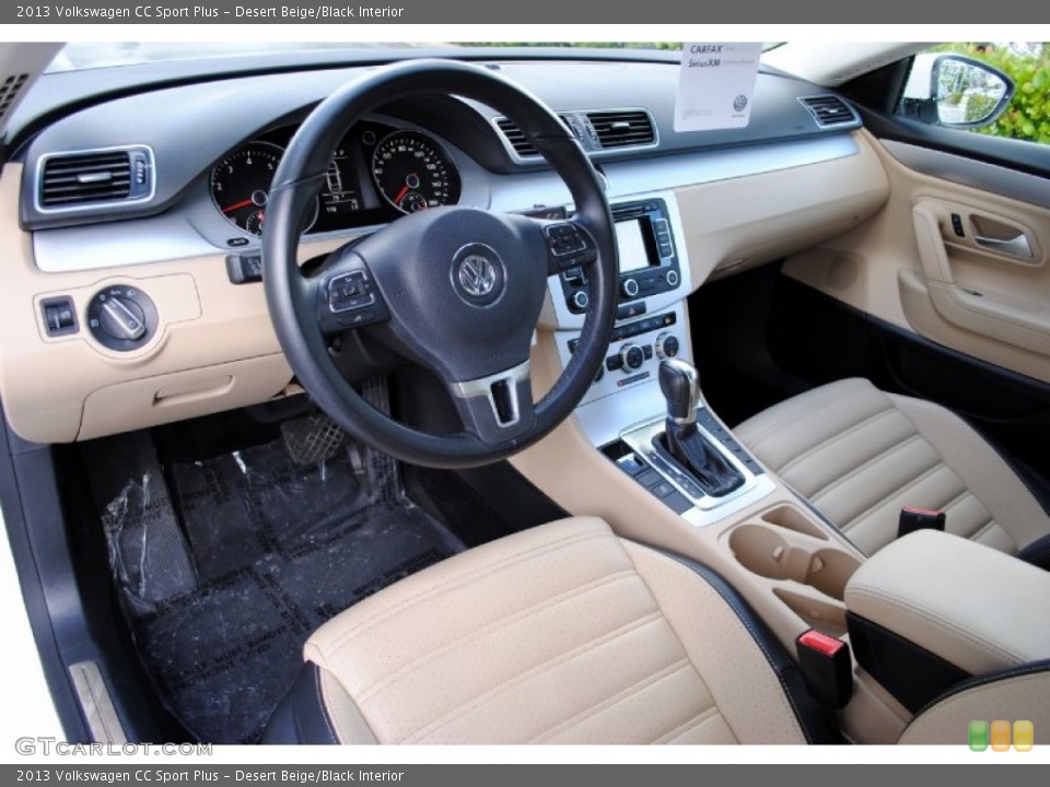 Desert Beige/Black Interior Photo for the 2013 Volkswagen CC Sport Plus #107459350