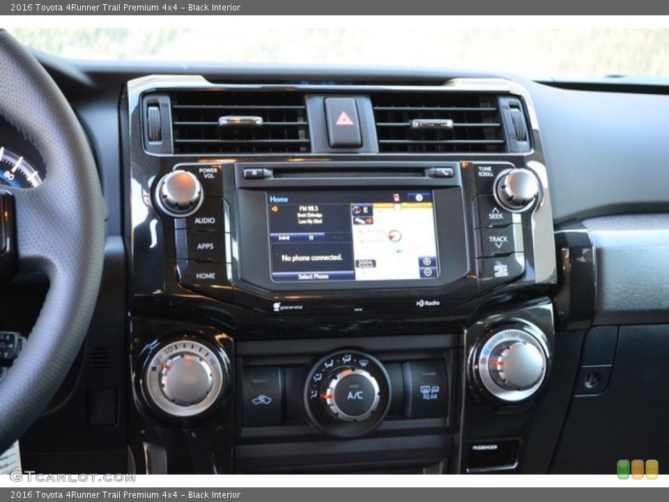 Black Interior Controls for the 2016 Toyota 4Runner Trail Premium 4x4 #107463662