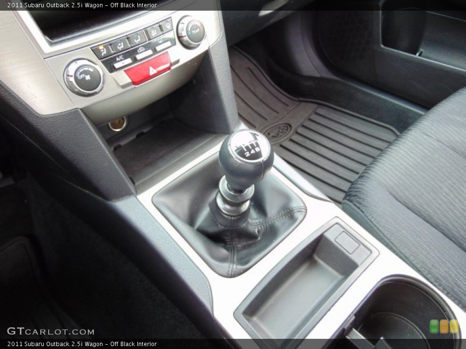 Off Black Interior Transmission for the 2011 Subaru Outback 2.5i Wagon #107464877