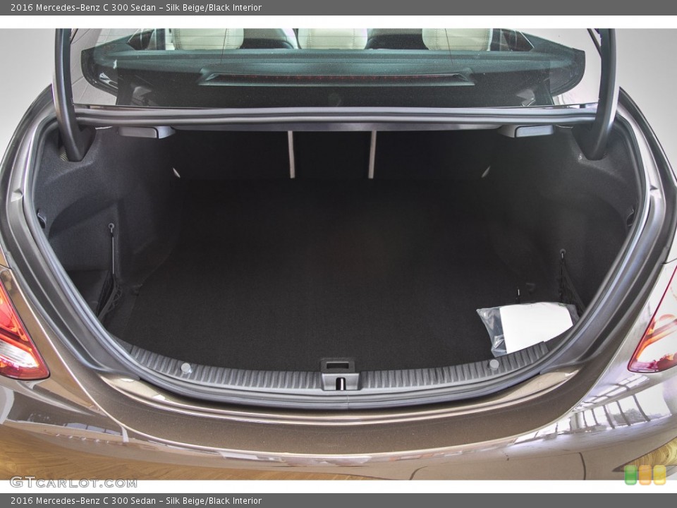 Silk Beige/Black Interior Trunk for the 2016 Mercedes-Benz C 300 Sedan #107473289