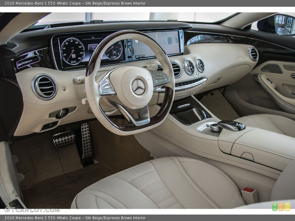 Silk Beige/Espresso Brown Interior Prime Interior for the 2016 Mercedes-Benz S 550 4Matic Coupe #107473634