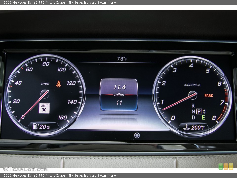 Silk Beige/Espresso Brown Interior Gauges for the 2016 Mercedes-Benz S 550 4Matic Coupe #107473658