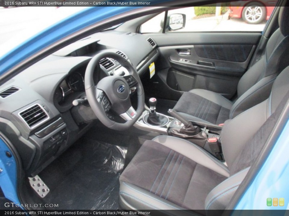 Carbon Black/Hyper Blue Interior Photo for the 2016 Subaru WRX STI HyperBlue Limited Edition #107476604