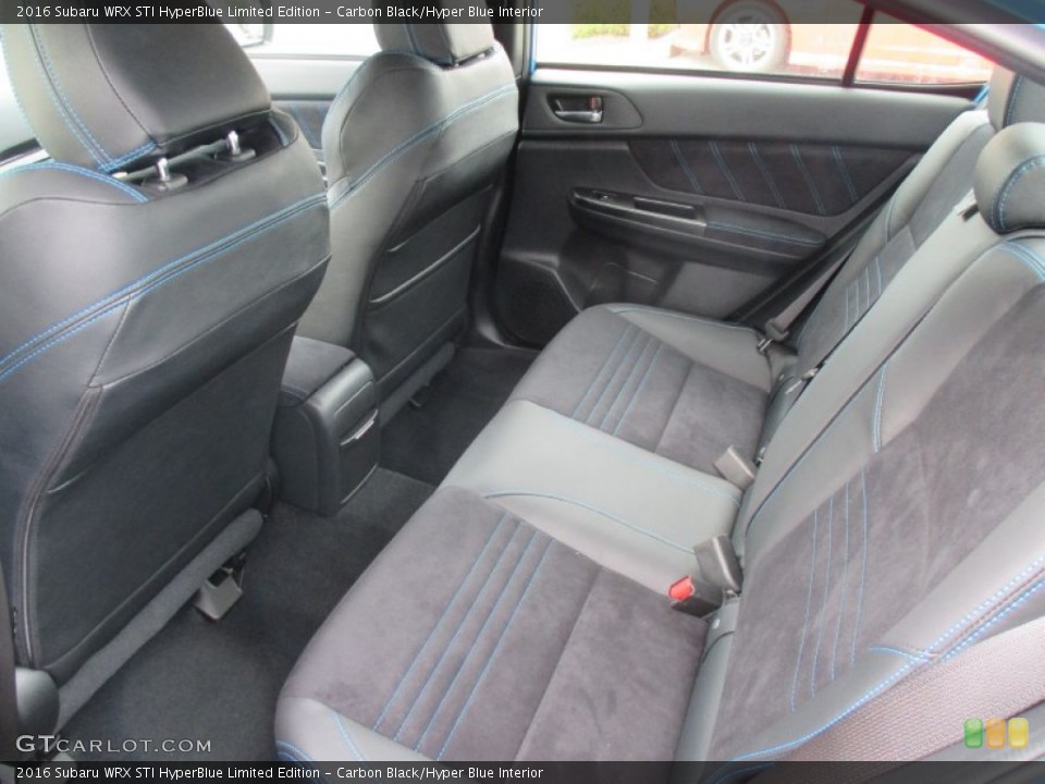 Carbon Black/Hyper Blue Interior Rear Seat for the 2016 Subaru WRX STI HyperBlue Limited Edition #107476616
