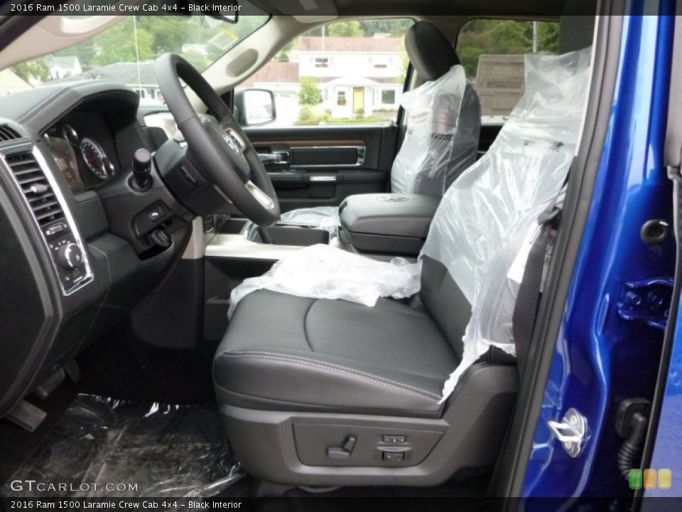 Black Interior Front Seat for the 2016 Ram 1500 Laramie Crew Cab 4x4 #107477675