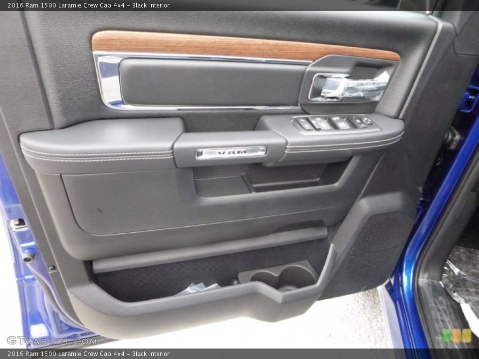 Black Interior Door Panel for the 2016 Ram 1500 Laramie Crew Cab 4x4 #107477678