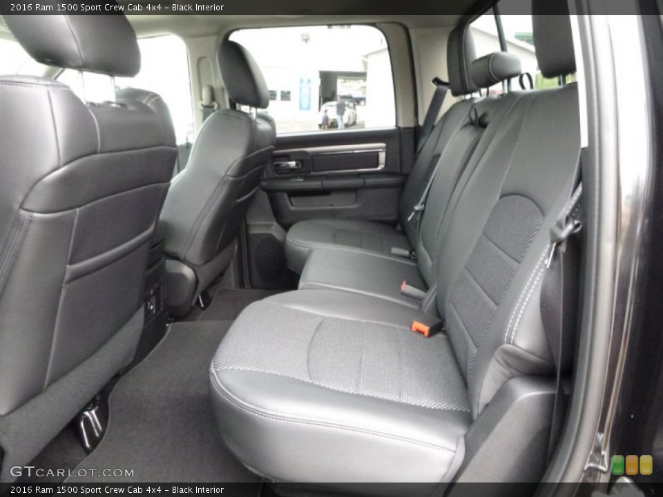 Black Interior Rear Seat for the 2016 Ram 1500 Sport Crew Cab 4x4 #107477762