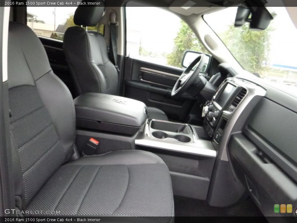 Black Interior Front Seat for the 2016 Ram 1500 Sport Crew Cab 4x4 #107477780