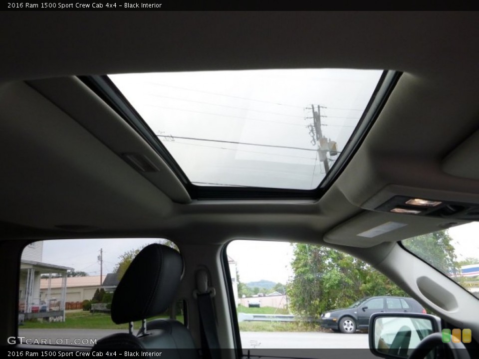 Black Interior Sunroof for the 2016 Ram 1500 Sport Crew Cab 4x4 #107477783