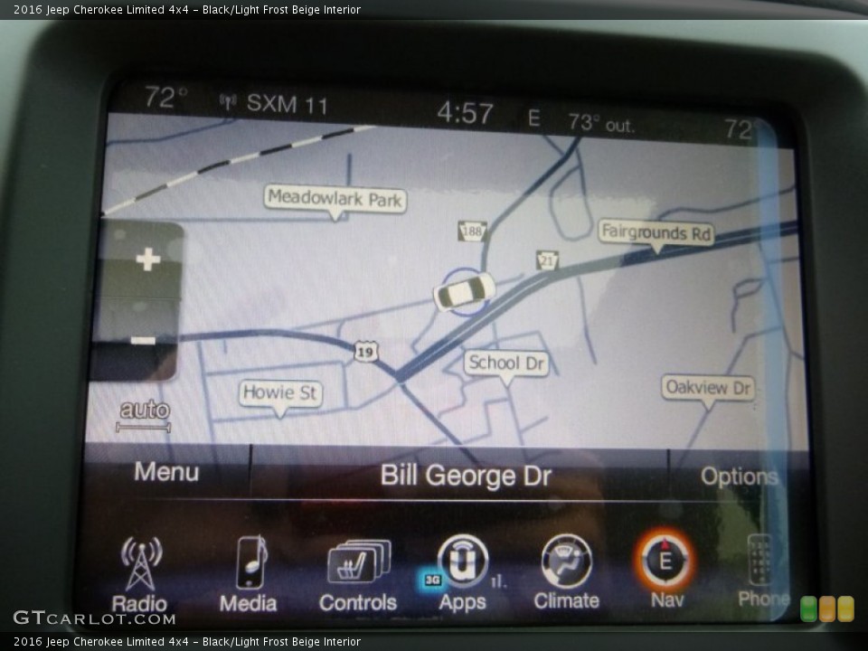 Black/Light Frost Beige Interior Navigation for the 2016 Jeep Cherokee Limited 4x4 #107477912