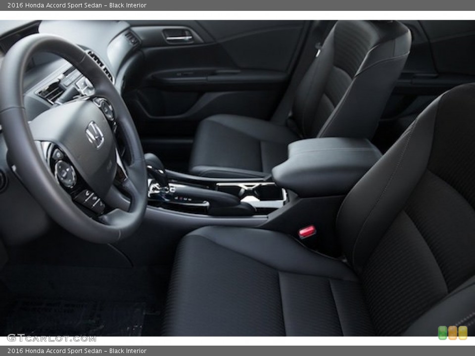 Black Interior Front Seat for the 2016 Honda Accord Sport Sedan #107479305