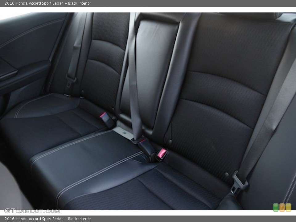 Black Interior Rear Seat for the 2016 Honda Accord Sport Sedan #107479422