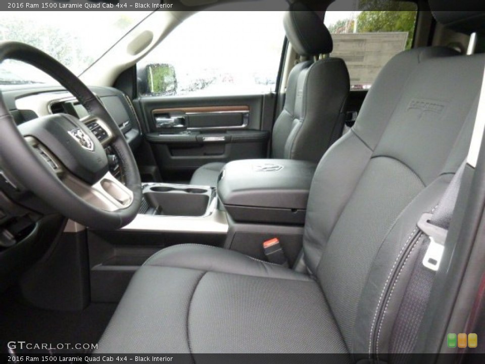 Black Interior Front Seat for the 2016 Ram 1500 Laramie Quad Cab 4x4 #107482204