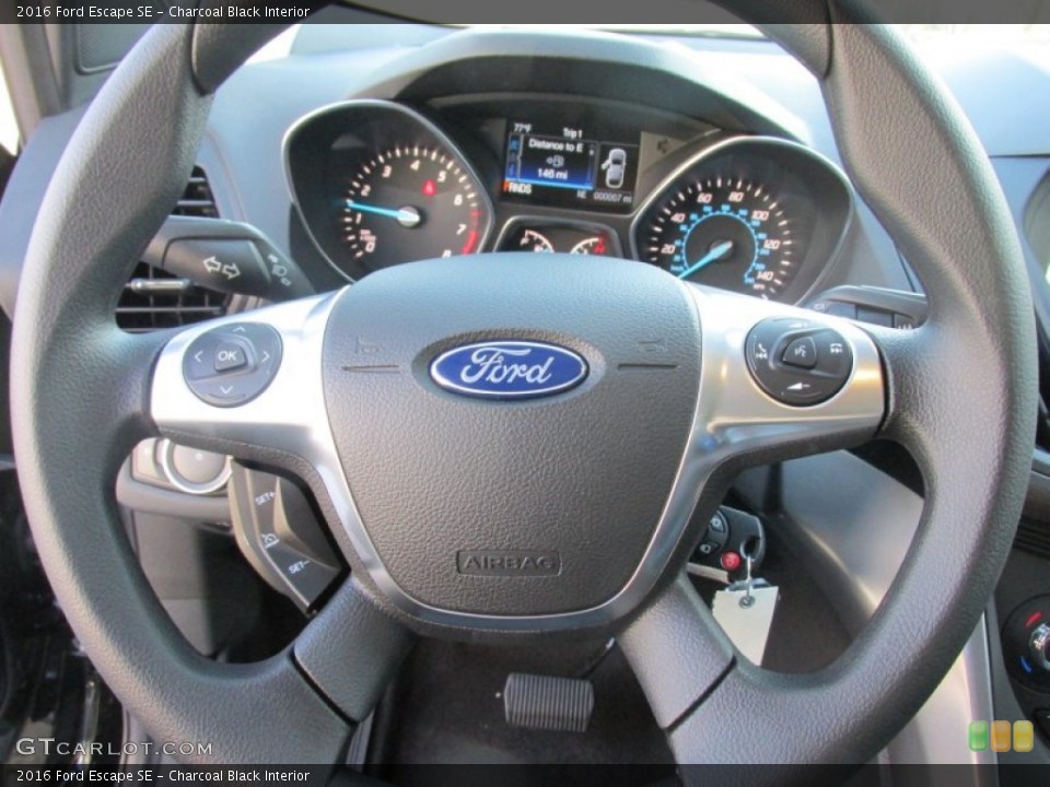 Charcoal Black Interior Steering Wheel for the 2016 Ford Escape SE #107486247