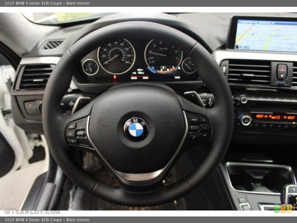 Black Interior Steering Wheel for the 2015 BMW 4 Series 428i Coupe #107492334