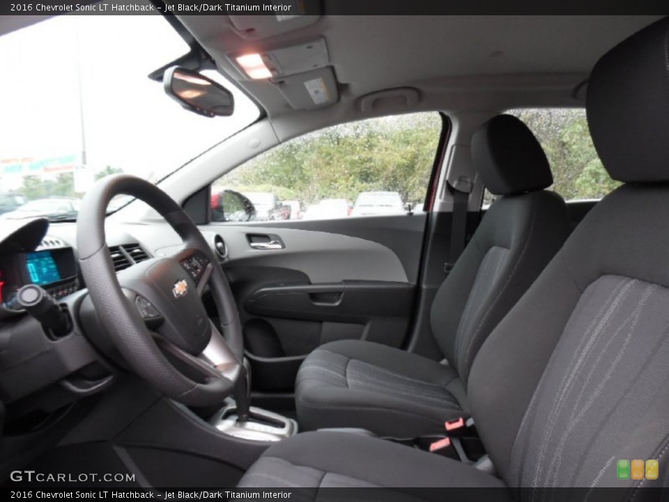 Jet Black/Dark Titanium Interior Front Seat for the 2016 Chevrolet Sonic LT Hatchback #107504981