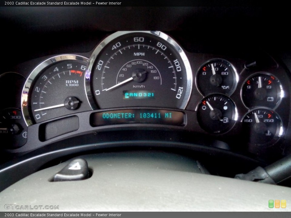Pewter Interior Gauges for the 2003 Cadillac Escalade  #107508776