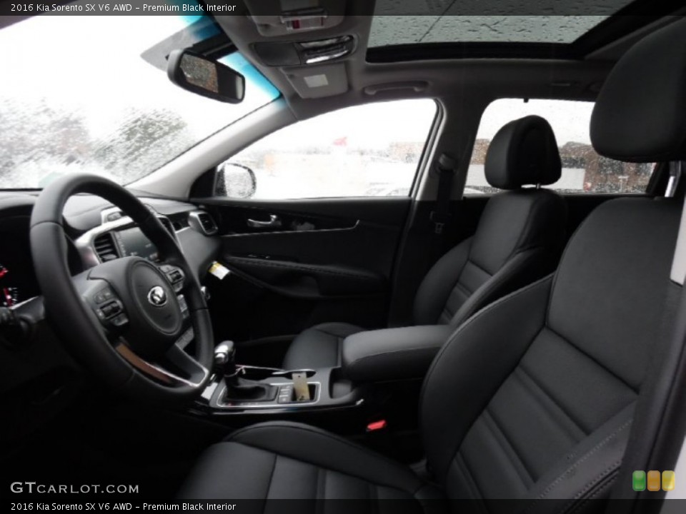 Premium Black Interior Front Seat for the 2016 Kia Sorento SX V6 AWD #107510480