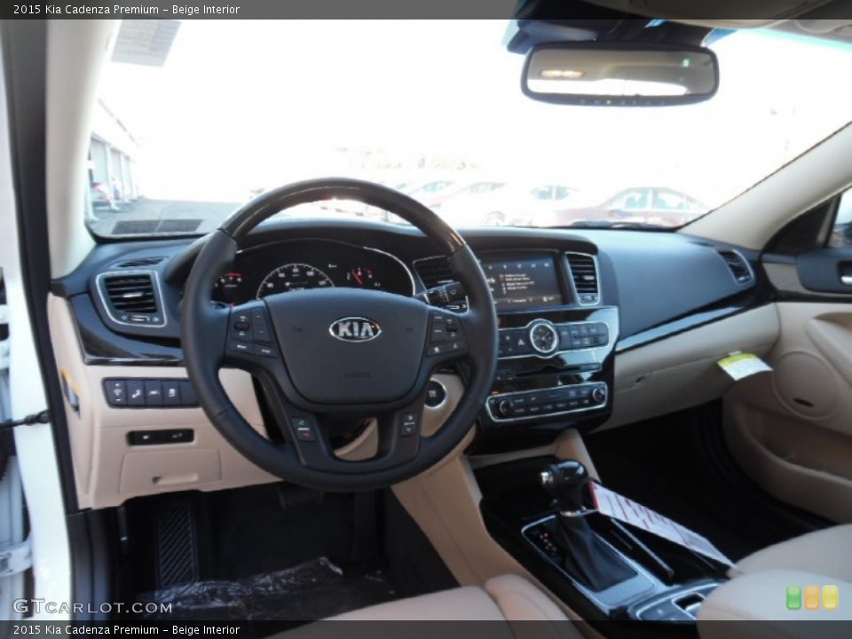 Beige Interior Prime Interior for the 2015 Kia Cadenza Premium #107512049