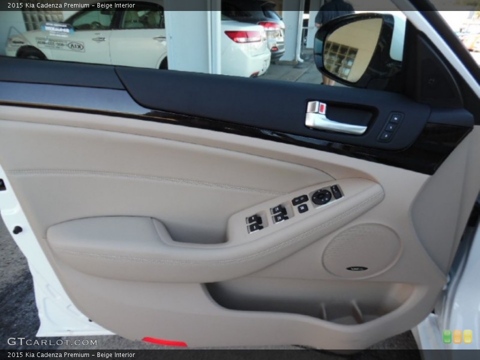 Beige Interior Door Panel for the 2015 Kia Cadenza Premium #107512076