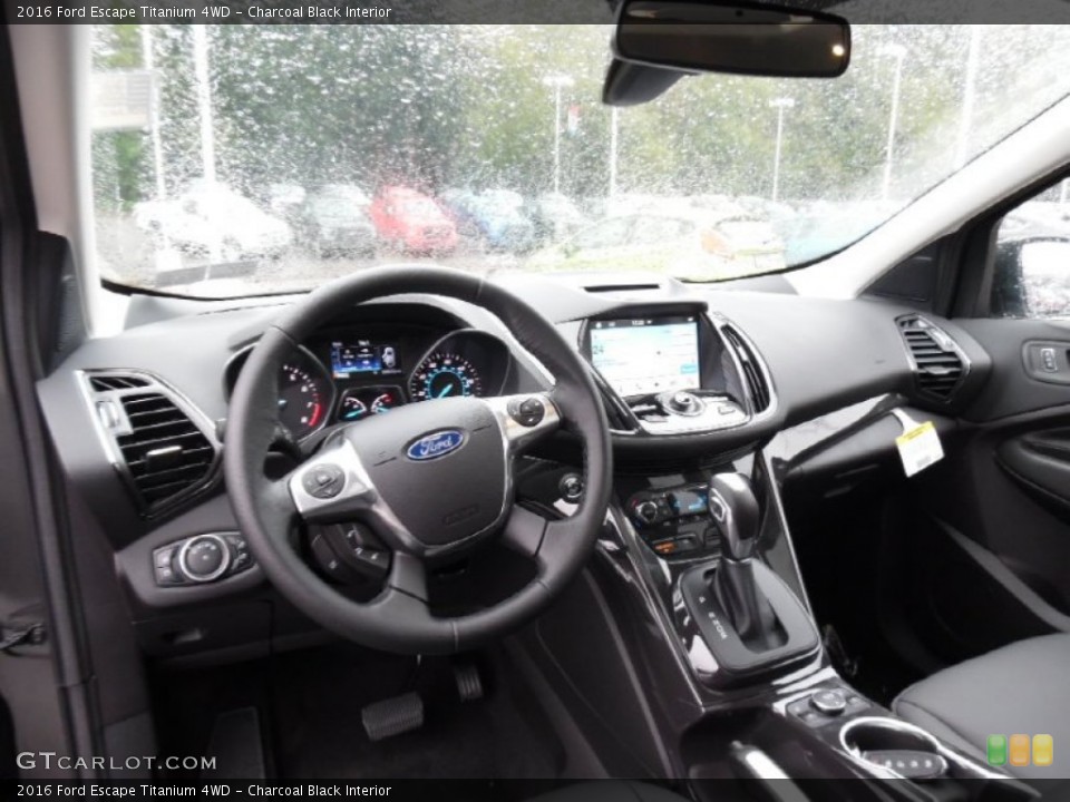Charcoal Black Interior Dashboard for the 2016 Ford Escape Titanium 4WD #107514029