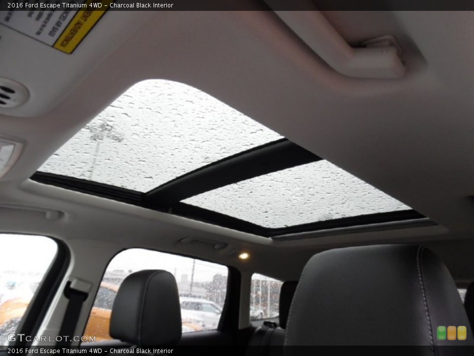 Charcoal Black Interior Sunroof for the 2016 Ford Escape Titanium 4WD #107514071