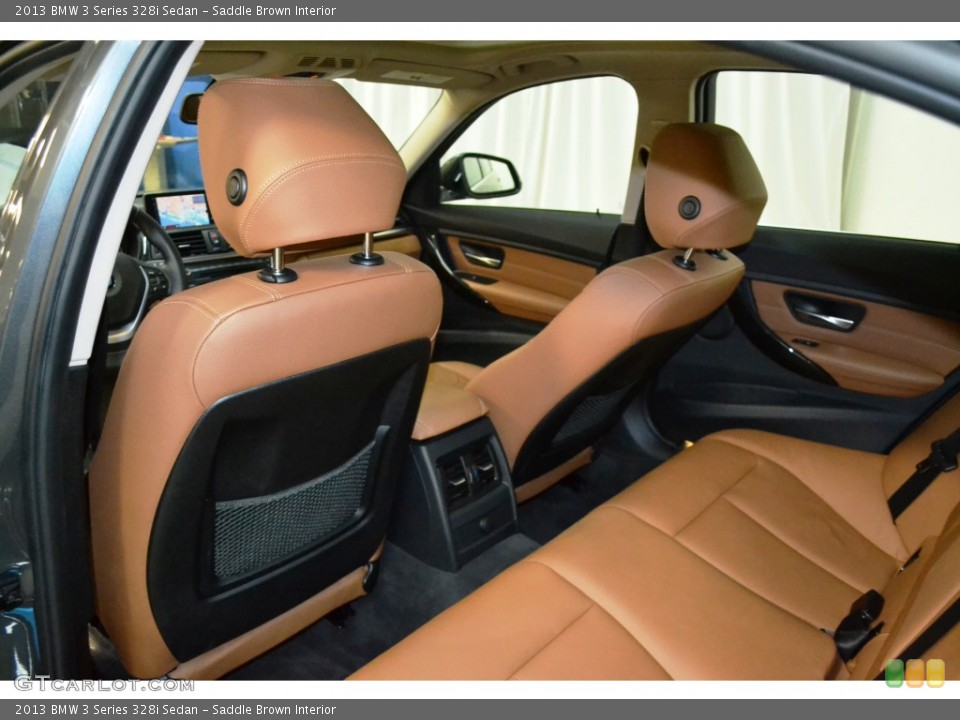 Saddle Brown Interior Rear Seat for the 2013 BMW 3 Series 328i Sedan #107514455