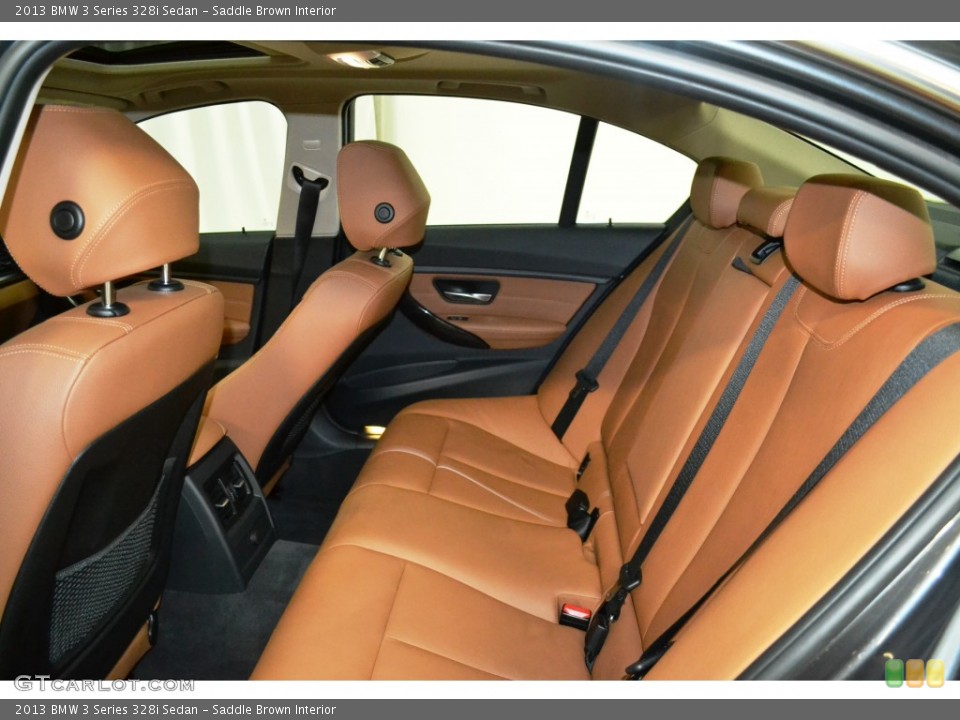 Saddle Brown Interior Rear Seat for the 2013 BMW 3 Series 328i Sedan #107514500