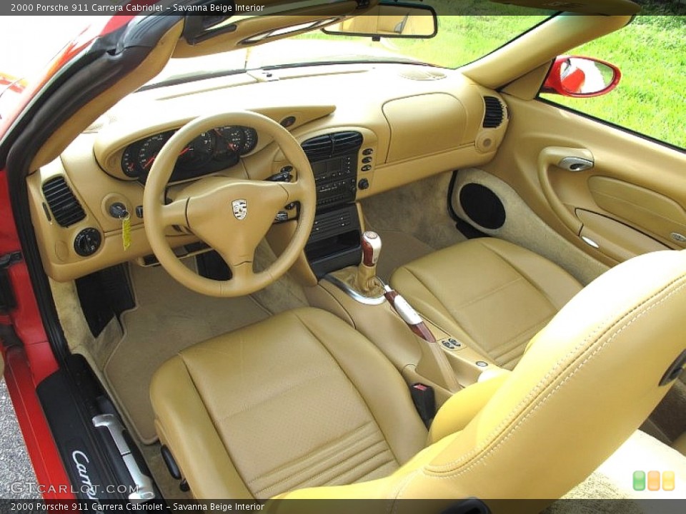 Savanna Beige Interior Prime Interior for the 2000 Porsche 911 Carrera Cabriolet #107514809