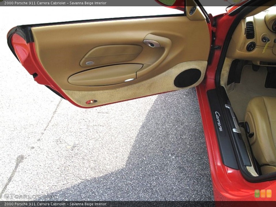 Savanna Beige Interior Door Panel for the 2000 Porsche 911 Carrera Cabriolet #107515019