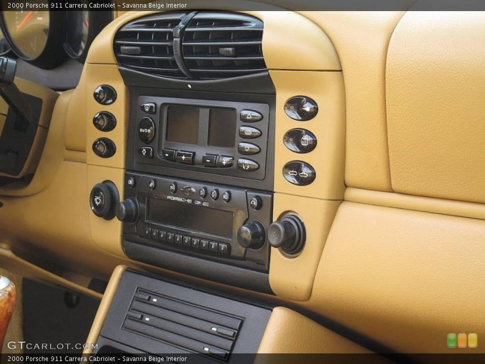Savanna Beige Interior Controls for the 2000 Porsche 911 Carrera Cabriolet #107515130
