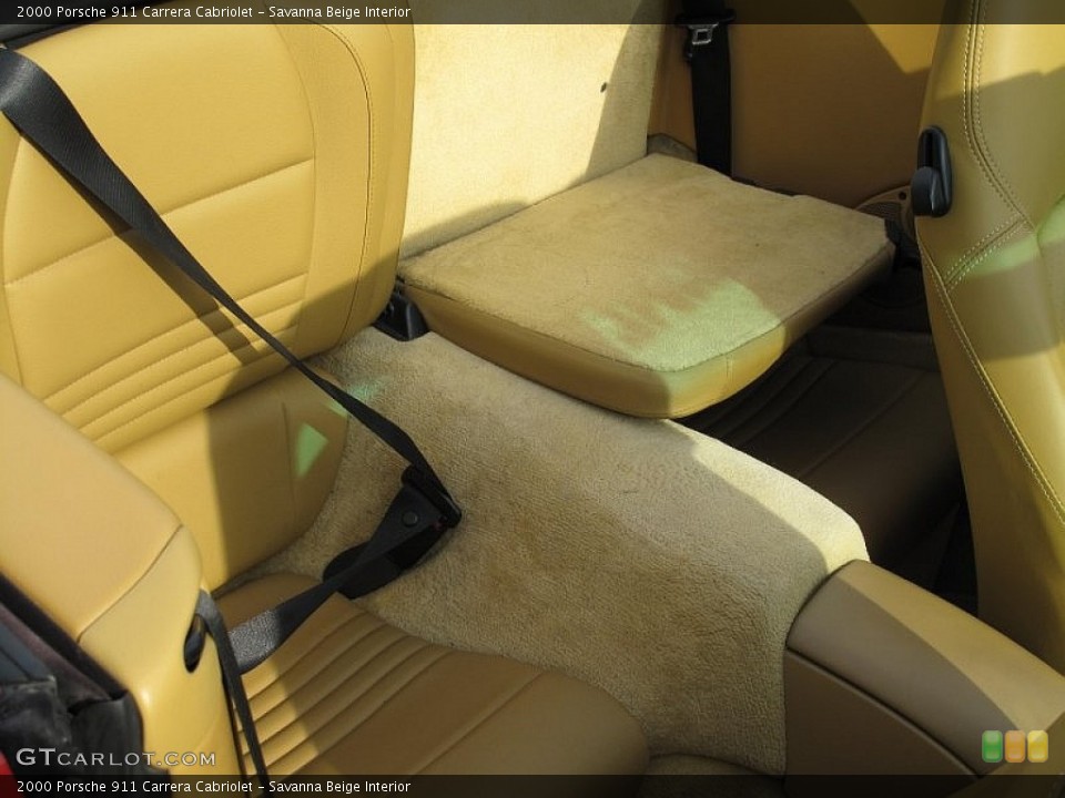 Savanna Beige Interior Rear Seat for the 2000 Porsche 911 Carrera Cabriolet #107515286