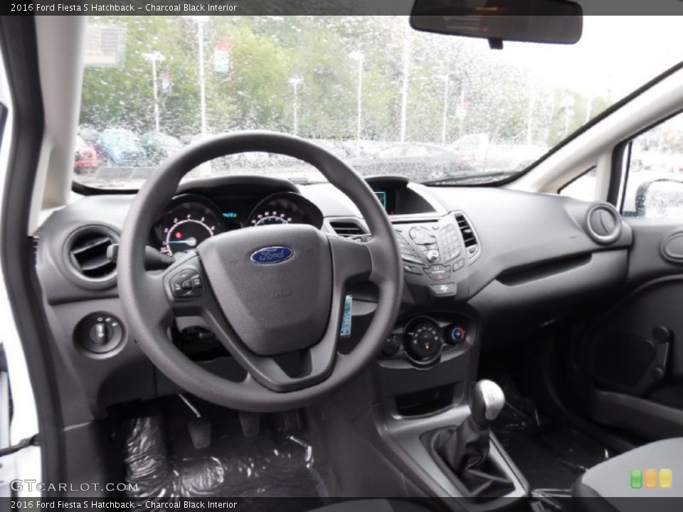 Charcoal Black Interior Prime Interior for the 2016 Ford Fiesta S Hatchback #107516543