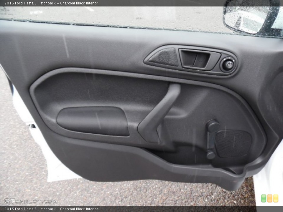 Charcoal Black Interior Door Panel for the 2016 Ford Fiesta S Hatchback #107516561