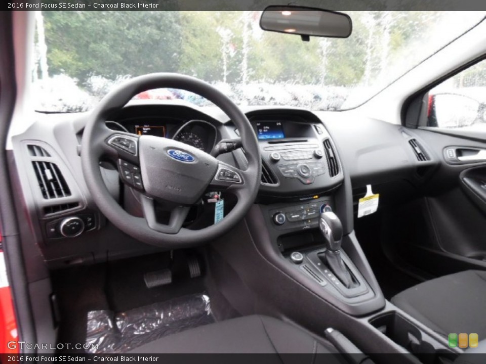 Charcoal Black Interior Prime Interior for the 2016 Ford Focus SE Sedan #107517806
