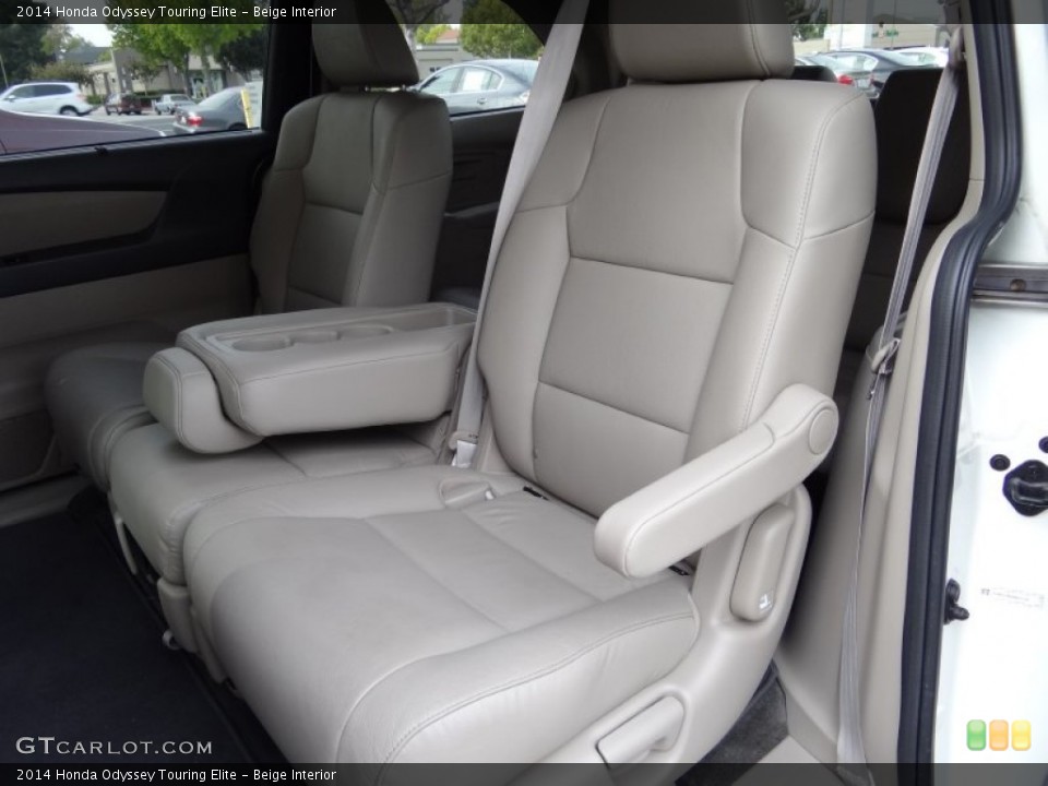 Beige Interior Rear Seat for the 2014 Honda Odyssey Touring Elite #107518201