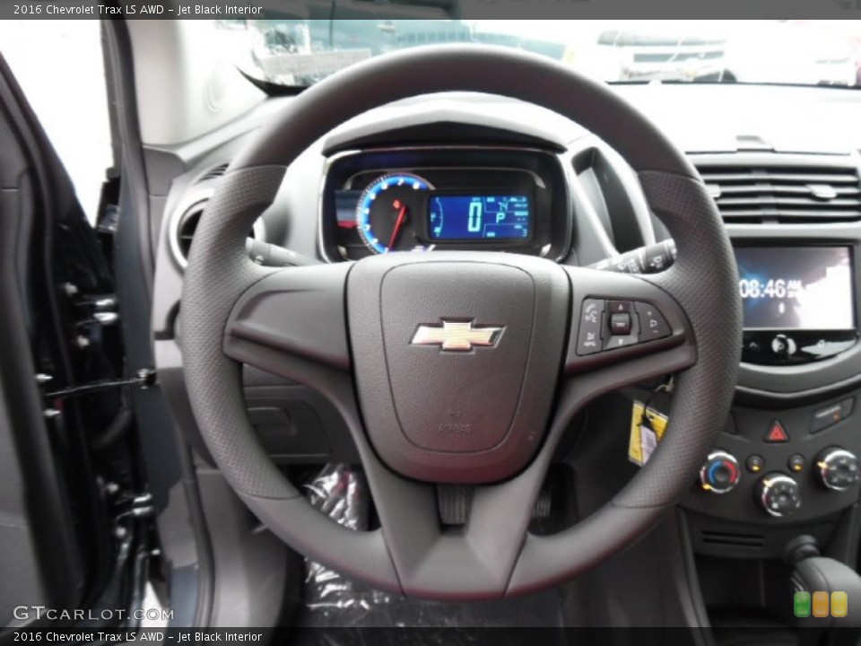 Jet Black Interior Steering Wheel for the 2016 Chevrolet Trax LS AWD #107524184