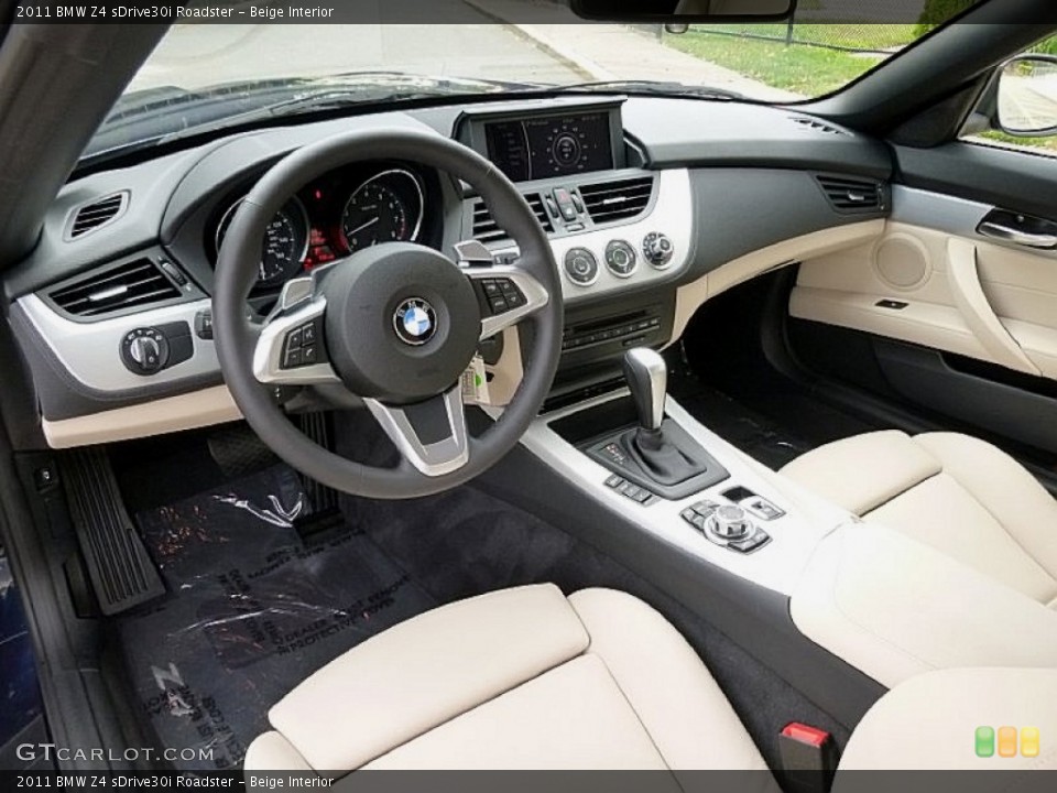 Beige Interior Prime Interior for the 2011 BMW Z4 sDrive30i Roadster #107529608