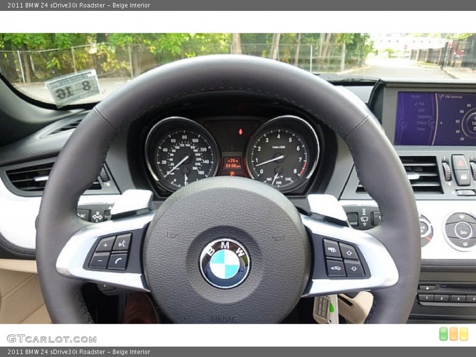 Beige Interior Steering Wheel for the 2011 BMW Z4 sDrive30i Roadster #107529800