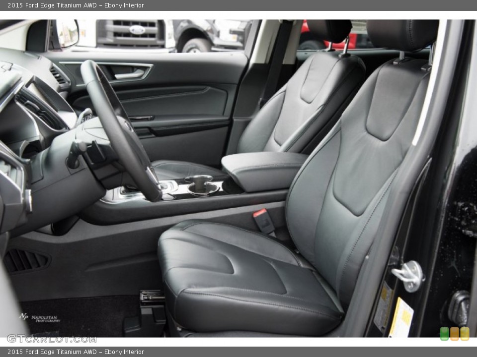 Ebony Interior Front Seat for the 2015 Ford Edge Titanium AWD #107535560