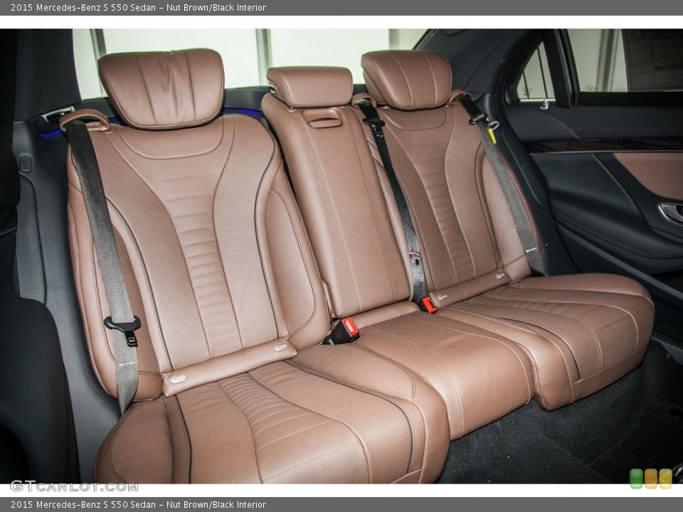 Nut Brown/Black Interior Rear Seat for the 2015 Mercedes-Benz S 550 Sedan #107539893