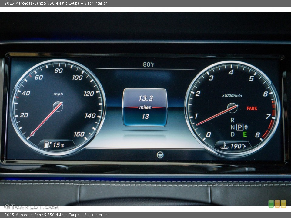 Black Interior Gauges for the 2015 Mercedes-Benz S 550 4Matic Coupe #107540757