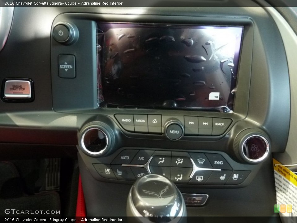 Adrenaline Red Interior Controls for the 2016 Chevrolet Corvette Stingray Coupe #107541585