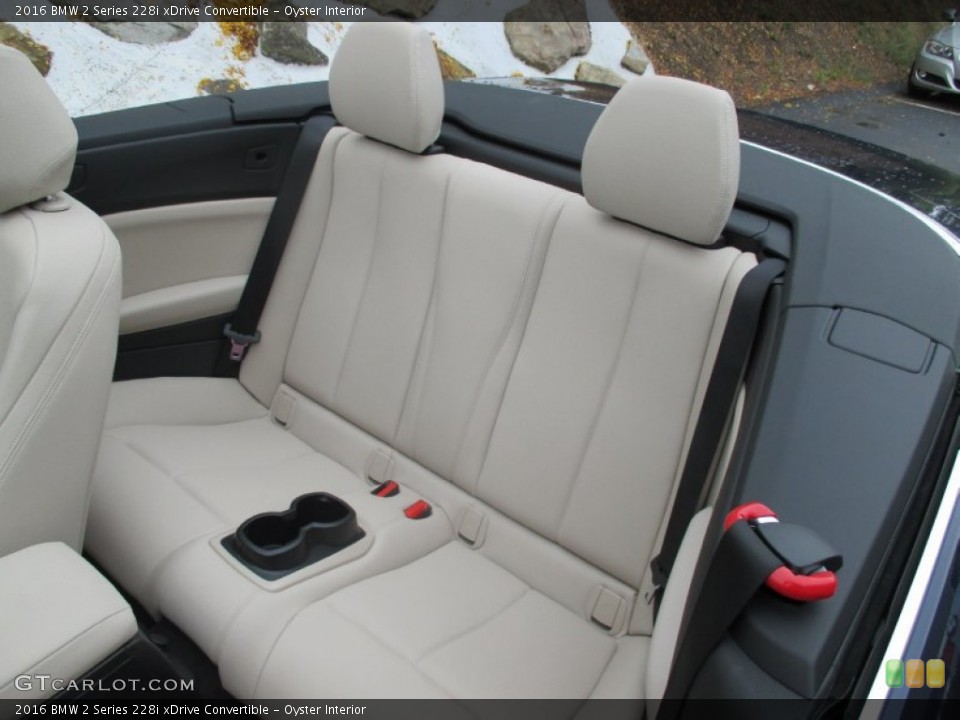 Oyster Interior Rear Seat for the 2016 BMW 2 Series 228i xDrive Convertible #107544909