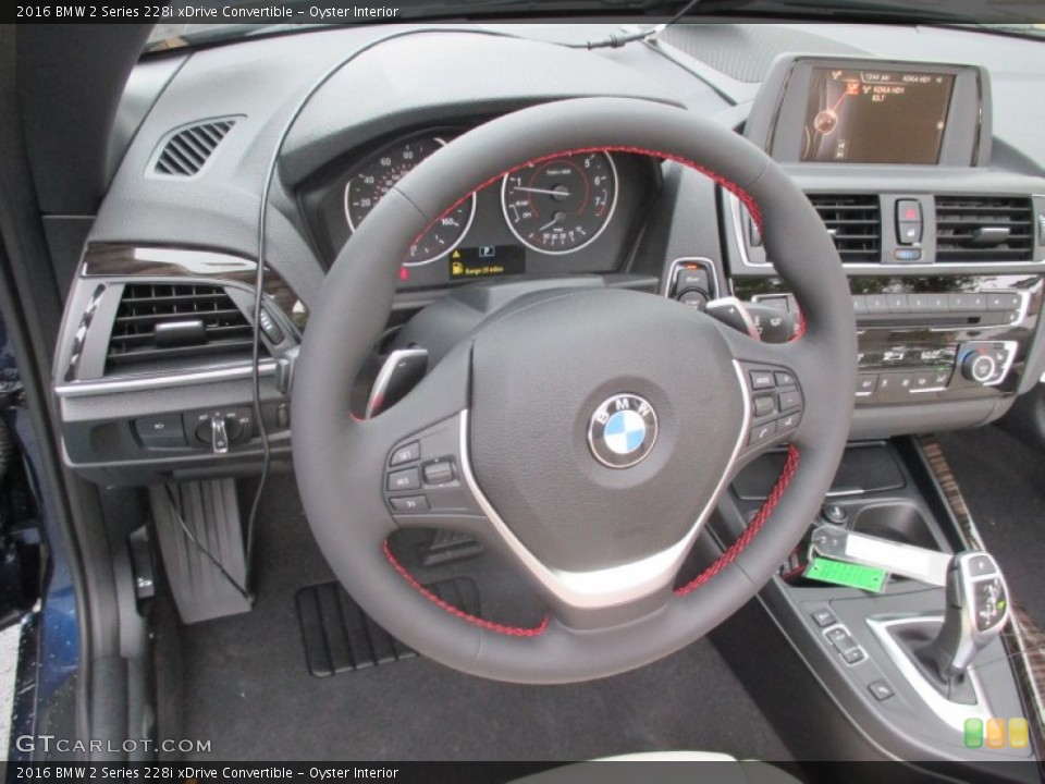 Oyster Interior Steering Wheel for the 2016 BMW 2 Series 228i xDrive Convertible #107544939