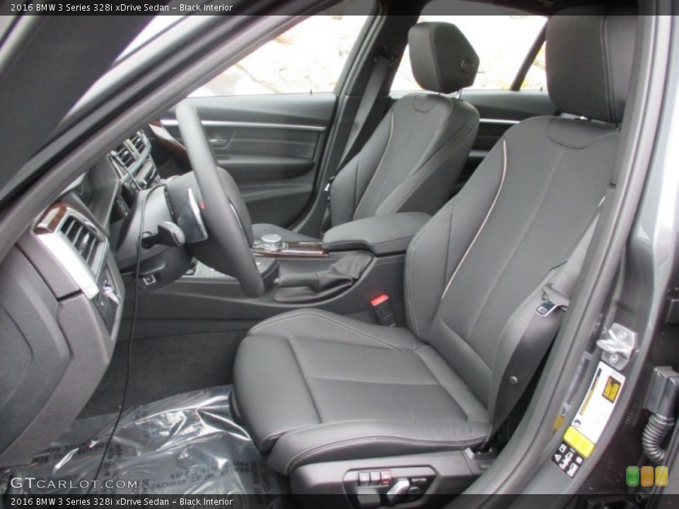 Black Interior Front Seat for the 2016 BMW 3 Series 328i xDrive Sedan #107546004