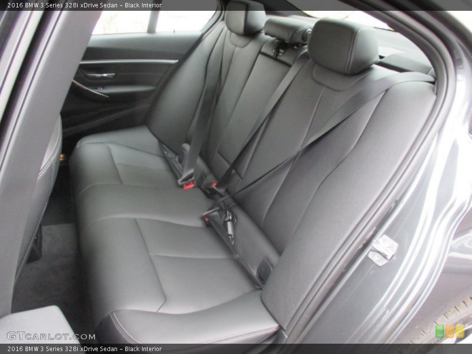 Black Interior Rear Seat for the 2016 BMW 3 Series 328i xDrive Sedan #107546025