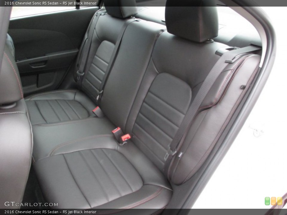 RS Jet Black Interior Rear Seat for the 2016 Chevrolet Sonic RS Sedan #107552718