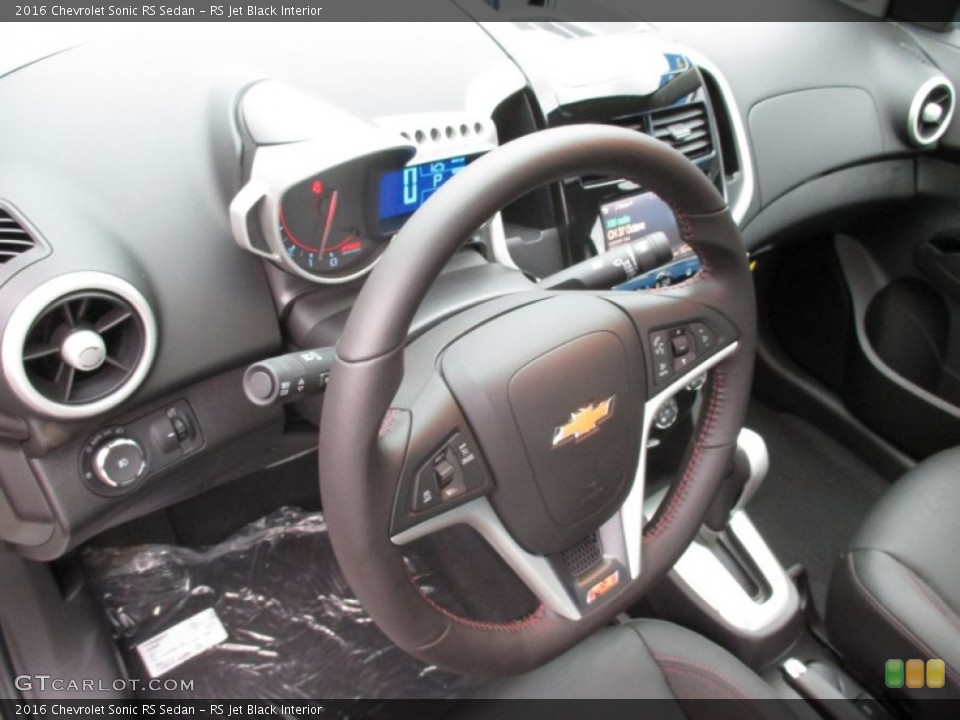 RS Jet Black Interior Steering Wheel for the 2016 Chevrolet Sonic RS Sedan #107552742